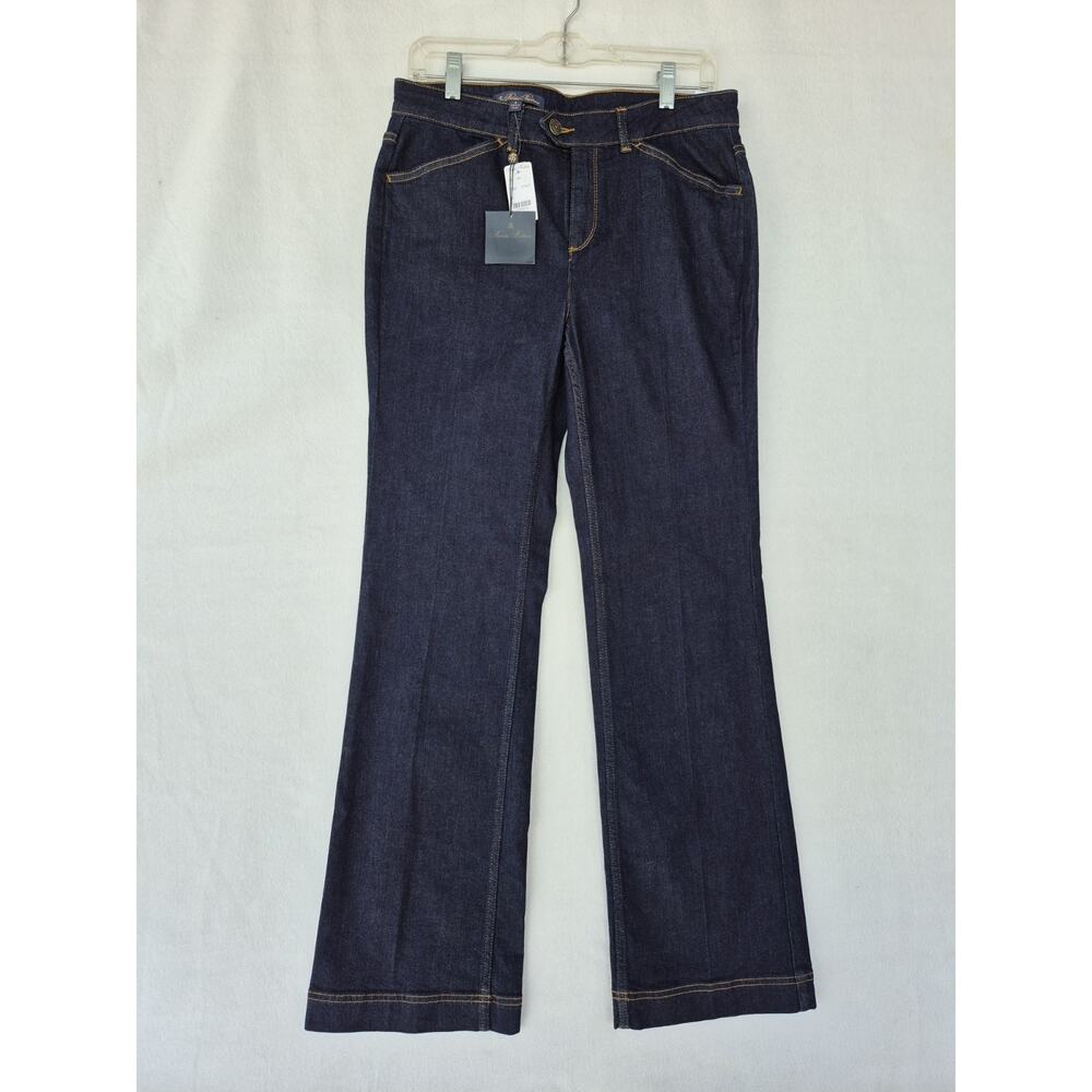 Brooks Brothers Women’s Flare Jeans Size 8 Dark Wash Stretch Denim NWT